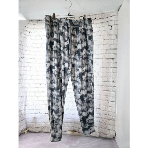 Jaclyn Apparel Womens Size Large Grey Tie Dye Jogger Lounge Pants - Picture 1 of 5